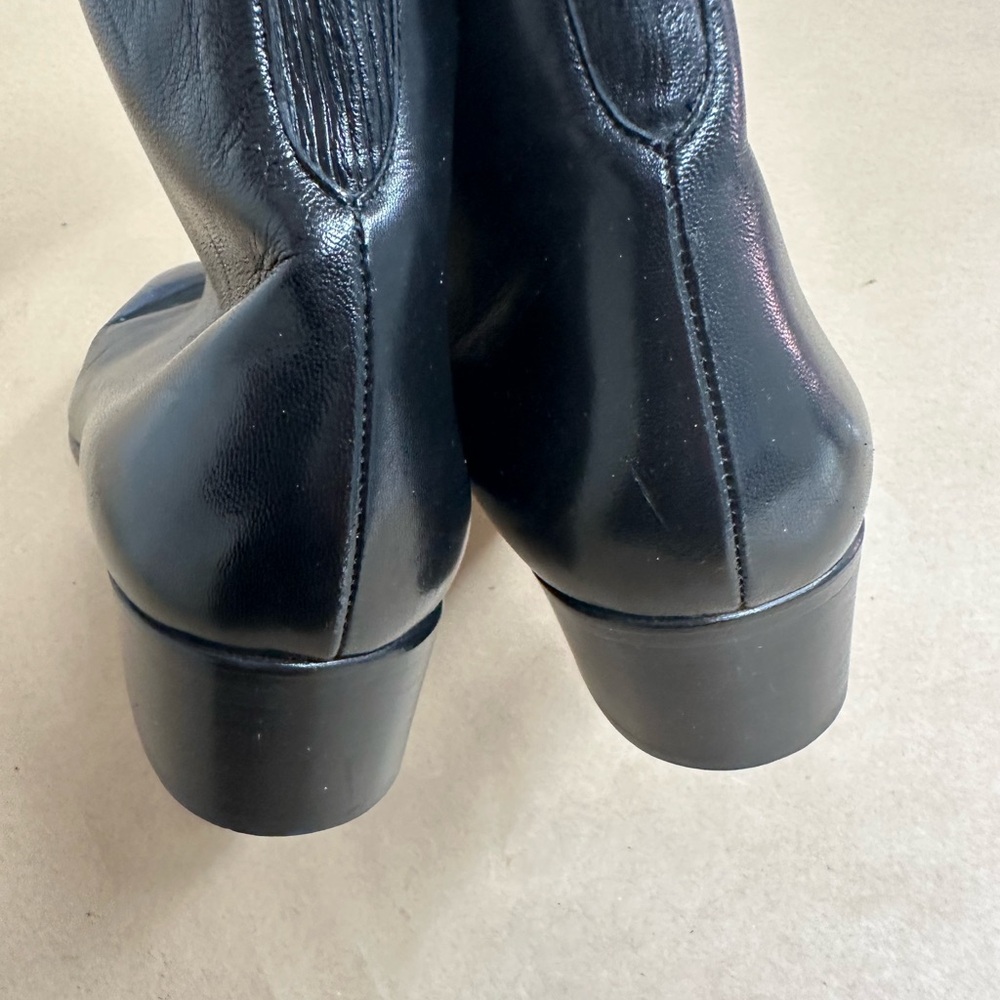 Cole Haan Black Leather Chukka Zip Boots - Picture 3 of 5